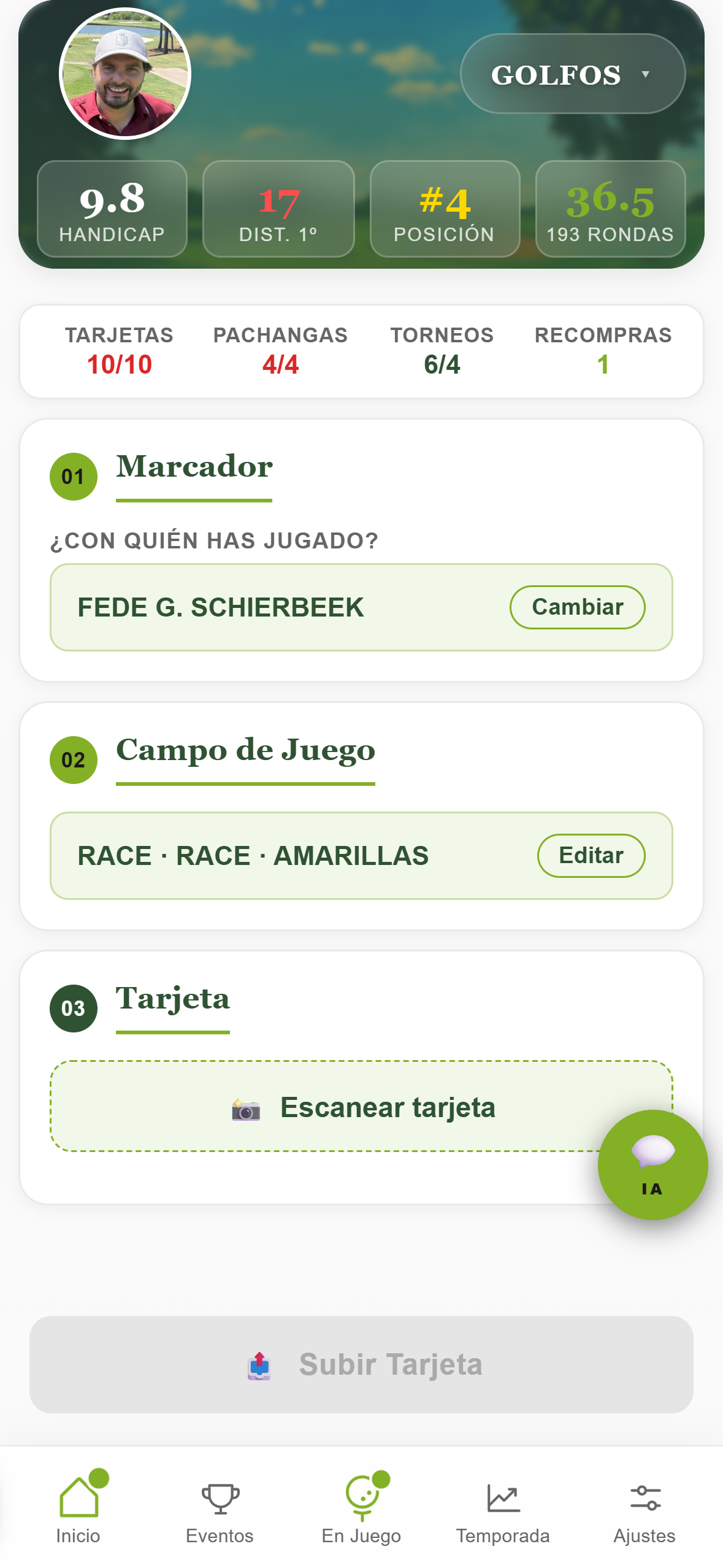 Seleccionar campo y marcador
